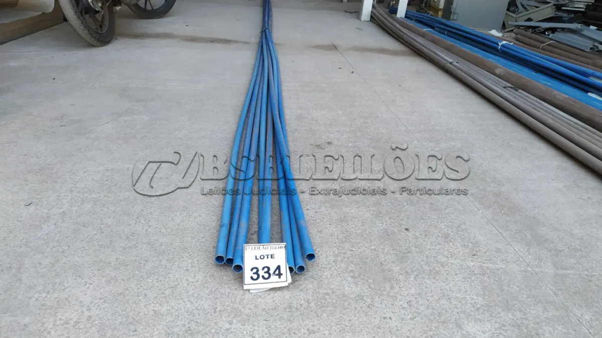 LOTE 334 - 07 TUBOS DE PVC 25MM IRRIGAÇÃO. (NO ESTADO) ATENÇÃO! FAZER A VISITAÇÃO ANTES DE ARREMATAR, NÃO SABEMOS SE FUNCIONA. LEILÃO NÃO TEM GARANTIA E NEM DEVOLUÇÃO, SUJEITO A POSSÍVEIS AVARIAS VISÍVEIS/OCULTAS E/OU AUSÊNCIA DE COMPONENTES.