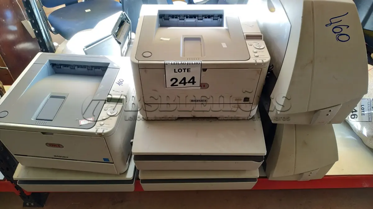 LOTE 244 - 07 SCANNERS DE MARCAS E MODELOS DIVERSOS E 02 IMPRESSORAS MARCA OKI.  (NO ESTADO) ATENÇÃO! FAZER A VISITAÇÃO ANTES DE ARREMATAR, NÃO SABEMOS SE FUNCIONA. LEILÃO NÃO TEM GARANTIA E NEM DEVOLUÇÃO, SUJEITO A POSSÍVEIS AVARIAS VISÍVEIS/OCULTAS E/OU AUSÊNCIA DE COMPONENTES.