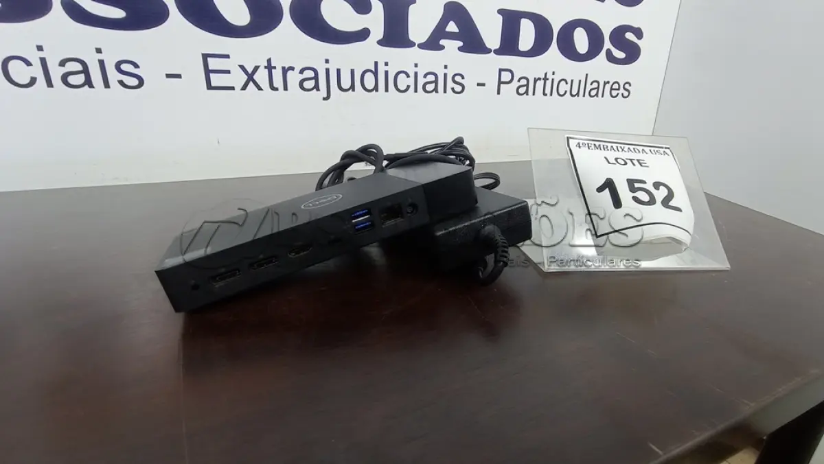 LOTE 152 - 01 DOCK STATION DELL USB TIPO C COM FONTE.  (NO ESTADO EM QUE SE ENCONTRA. SUJEITO A AVARIAS OCULTAS/VISÍVEIS.)