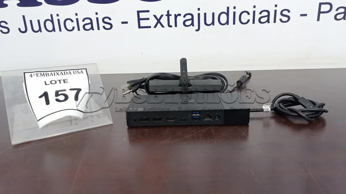 LOTE 157 - 01 DOCK STATION DELL USB TIPO C COM FONTE.  (NO ESTADO EM QUE SE ENCONTRA. SUJEITO A AVARIAS OCULTAS/VISÍVEIS.)