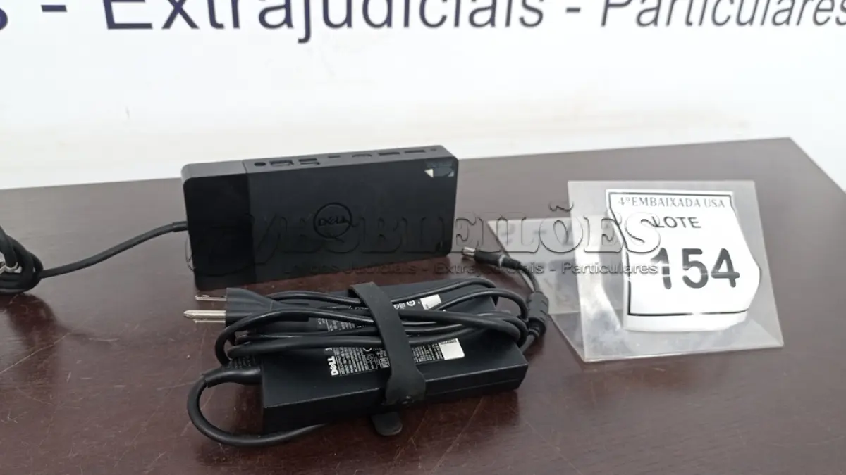 LOTE 154 - 01 DOCK STATION DELL USB TIPO C COM FONTE.  (NO ESTADO EM QUE SE ENCONTRA. SUJEITO A AVARIAS OCULTAS/VISÍVEIS.)