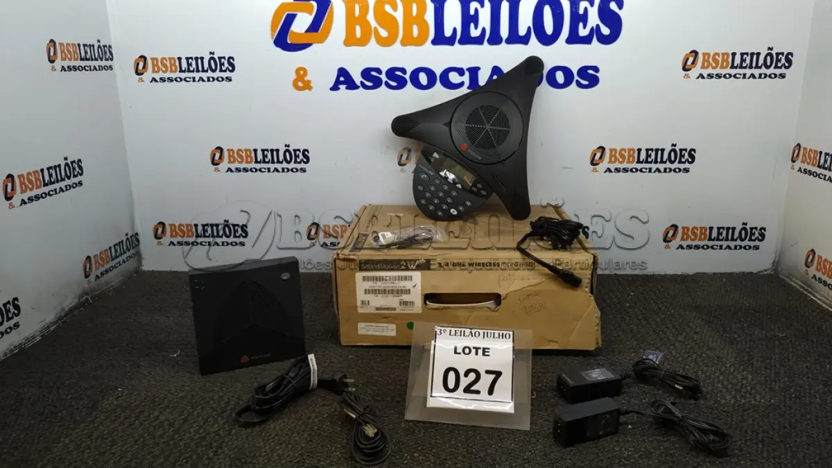 LOTE 027 - 01 ESTAÇÃO PARA VIDEOCONFERÊNCIA. (NO ESTADO) ATENÇÃO! FAZER A VISITAÇÃO ANTES DE ARREMATAR, NÃO SABEMOS SE FUNCIONA, LEILÃO NÃO TEM GARANTIA E NEM DEVOLUÇÃO, SUJEITO A POSSÍVEIS AVARIAS VISÍVEIS/OCULTAS E/OU AUSÊNCIA DE COMPONENTES.