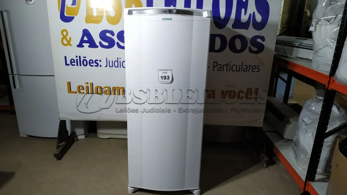 LOTE 193 - 01 FREEZER VERTICAL CONSUL 220V. (NO ESTADO EM QUE SE ENCONTRA. SUJEITO A AVARIAS OCULTAS/VISÍVEIS.)  BH1651Y