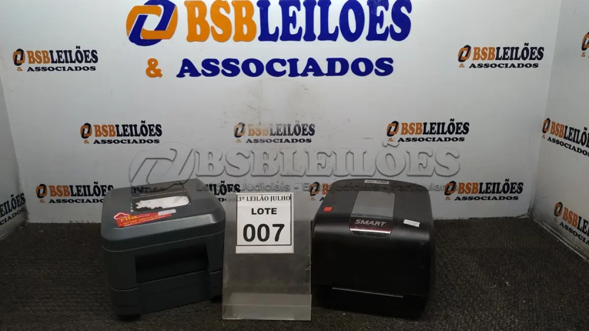 LOTE 007 - 01 IMPRESSORA TÉRMICA DE ETIQUETAS MARCA ZEBRA E 01 IMPRESSORA TÉRMICA MARCA HONEWEEL. (NO ESTADO) ATENÇÃO! FAZER A VISITAÇÃO ANTES DE ARREMATAR, NÃO SABEMOS SE FUNCIONA, LEILÃO NÃO TEM GARANTIA E NEM DEVOLUÇÃO, SUJEITO A POSSÍVEIS AVARIAS VISÍVEIS/OCULTAS E/OU AUSÊNCIA DE COMPONENTES.