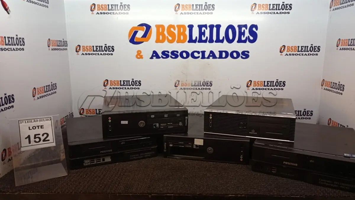 LOTE 152 - 05 CPU’S DE MARCAS E MODELOS DIVERSOS. (NO ESTADO) ATENÇÃO! FAZER A VISITAÇÃO ANTES DE ARREMATAR, NÃO SABEMOS SE FUNCIONA, LEILÃO NÃO TEM GARANTIA E NEM DEVOLUÇÃO, SUJEITO A POSSÍVEIS AVARIAS VISÍVEIS/OCULTAS E/OU AUSÊNCIA DE COMPONENTES.