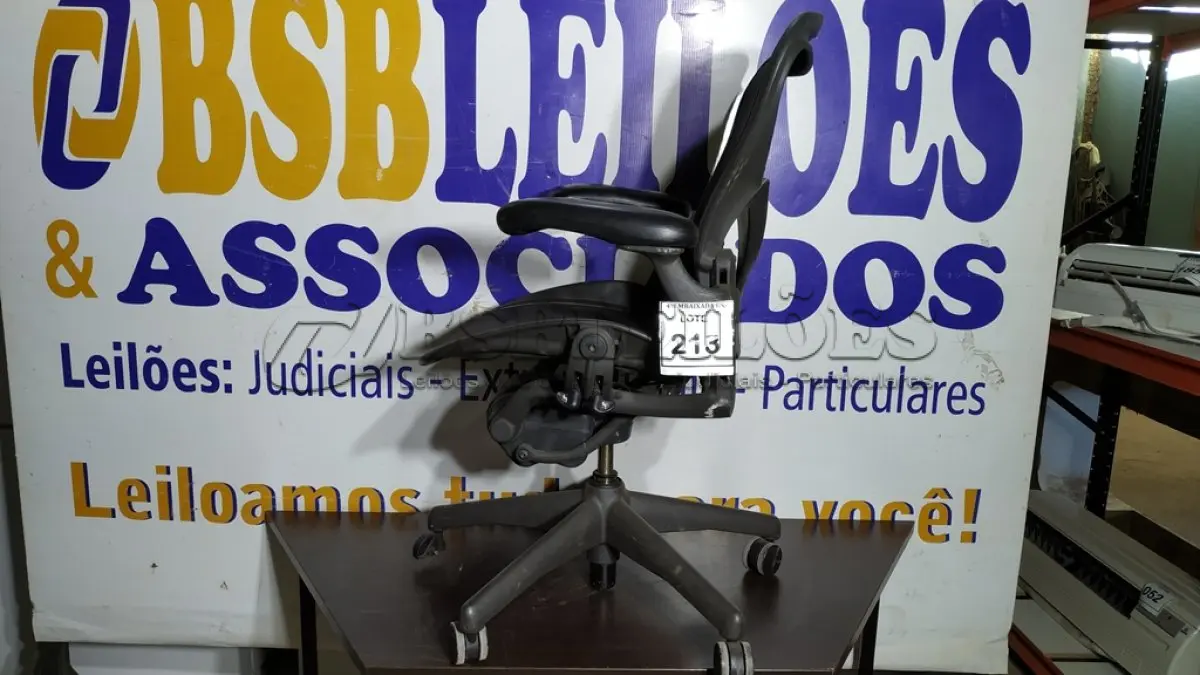 LOTE 213 - 01 CADEIRA HERMA MILLER.  (NO ESTADO EM QUE SE ENCONTRA. SUJEITO A AVARIAS OCULTAS/VISÍVEIS.)