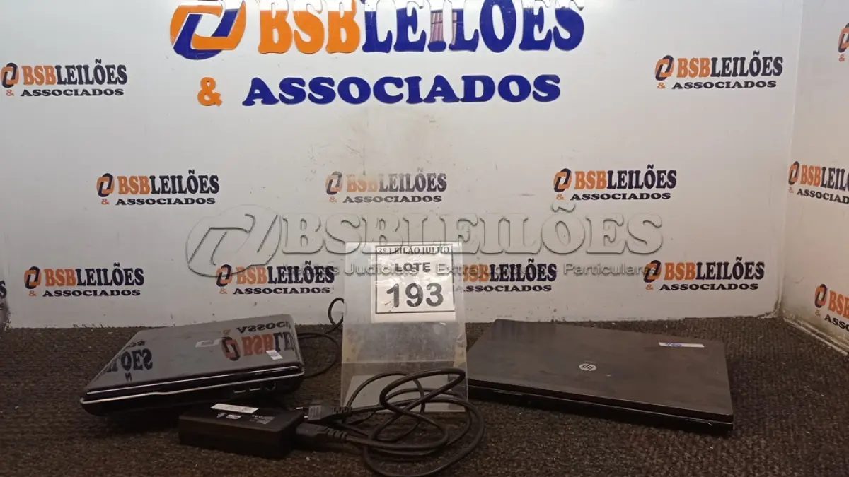 LOTE 193 - 02 NOTEBOOKS COM 01 CARREGADOR. (NO ESTADO) ATENÇÃO! FAZER A VISITAÇÃO ANTES DE ARREMATAR, NÃO SABEMOS SE FUNCIONA, LEILÃO NÃO TEM GARANTIA E NEM DEVOLUÇÃO, SUJEITO A POSSÍVEIS AVARIAS VISÍVEIS/OCULTAS E/OU AUSÊNCIA DE COMPONENTES.
