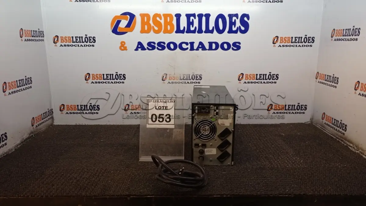 LOTE 053 - 01 NOBREAK MARCA LACERDA. (NO ESTADO) ATENÇÃO! FAZER A VISITAÇÃO ANTES DE ARREMATAR, NÃO SABEMOS SE FUNCIONA, LEILÃO NÃO TEM GARANTIA E NEM DEVOLUÇÃO, SUJEITO A POSSÍVEIS AVARIAS VISÍVEIS/OCULTAS E/OU AUSÊNCIA DE COMPONENTES.