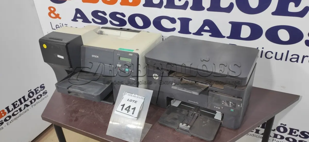 LOTE 141 - 01 IMPRESSORA MODELO B-510DN MARCA EPSON E 01 IMPRESSORA MODELO M125A MARCA HP. (NO ESTADO) ATENÇÃO! FAZER A VISITAÇÃO ANTES DE ARREMATAR, NÃO SABEMOS SE FUNCIONA, LEILÃO NÃO TEM GARANTIA E NEM DEVOLUÇÃO, SUJEITO A POSSÍVEIS AVARIAS VISÍVEIS/OCULTAS E/OU AUSÊNCIA DE COMPONENTES.