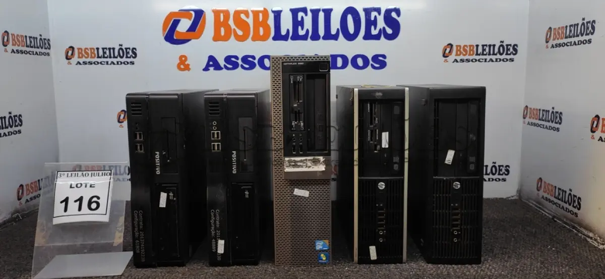 LOTE 116 - 06 CPU’S DE MARCAS E MODELOS DIVERSOS. (NO ESTADO) ATENÇÃO! FAZER A VISITAÇÃO ANTES DE ARREMATAR, NÃO SABEMOS SE FUNCIONA, LEILÃO NÃO TEM GARANTIA E NEM DEVOLUÇÃO, SUJEITO A POSSÍVEIS AVARIAS VISÍVEIS/OCULTAS E/OU AUSÊNCIA DE COMPONENTES.