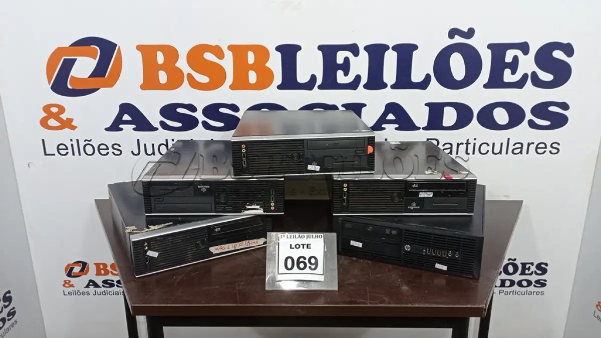 LOTE 069 - 05 CPU’S DE MARCAS E MODELOS DIVERSOS. (NO ESTADO) ATENÇÃO! FAZER A VISITAÇÃO ANTES DE ARREMATAR, NÃO SABEMOS SE FUNCIONA, LEILÃO NÃO TEM GARANTIA E NEM DEVOLUÇÃO, SUJEITO A POSSÍVEIS AVARIAS VISÍVEIS/OCULTAS E/OU AUSÊNCIA DE COMPONENTES.