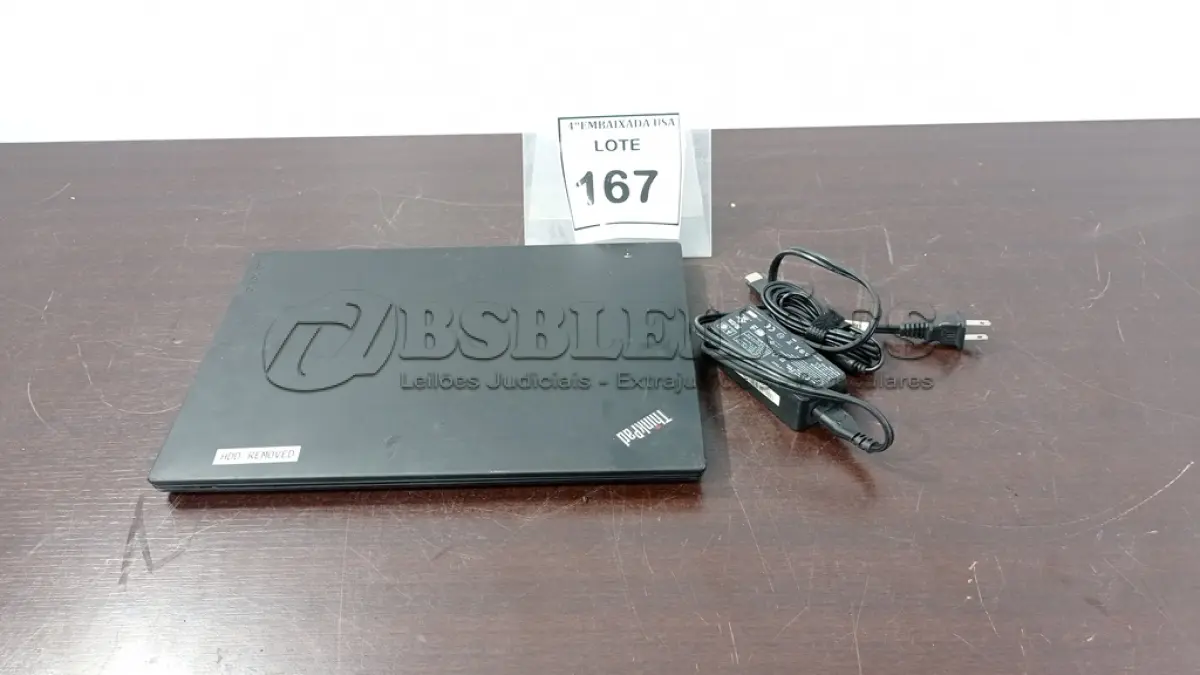 LOTE 167 - 01 LENOVO THINKPAD T470 COM FONTE. (NO ESTADO EM QUE SE ENCONTRA. SUJEITO A AVARIAS OCULTAS/VISÍVEIS.)  614558