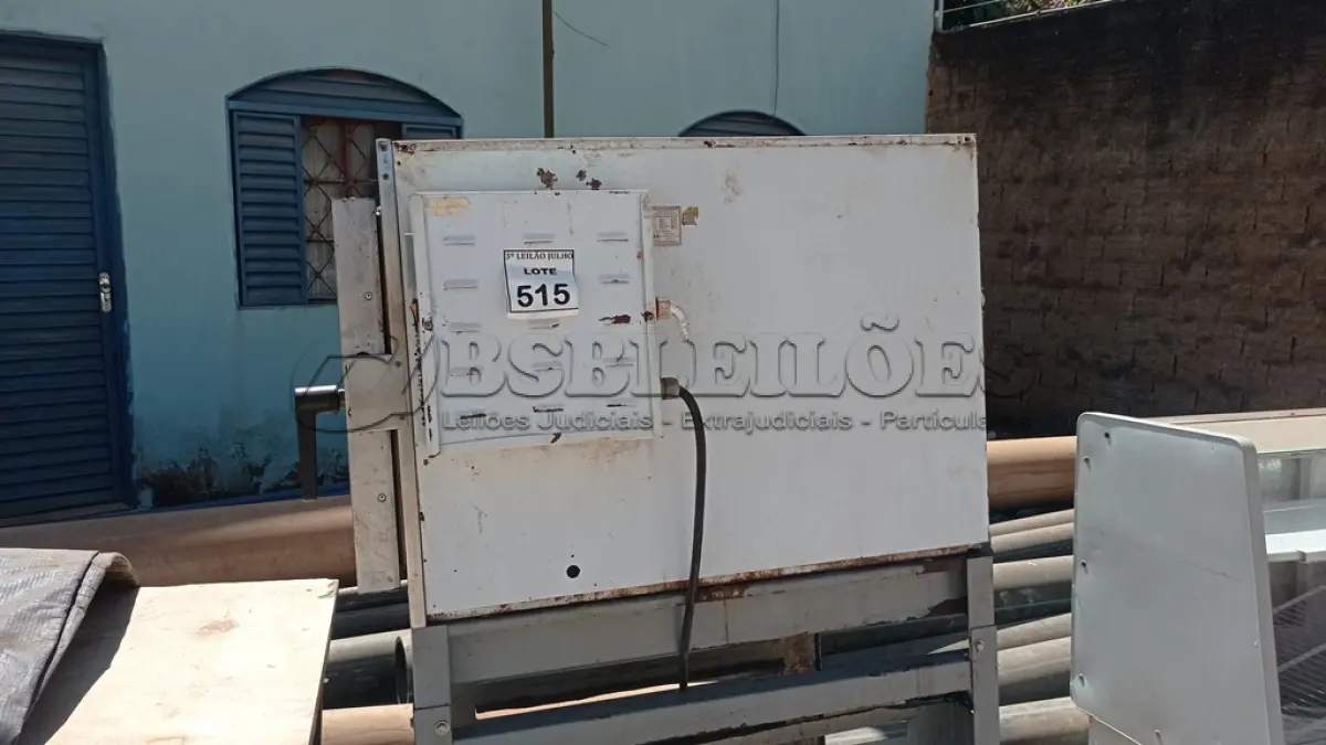 LOTE 371 - 01 FORNO INDUSTRIAL PARA PADARIA A GÁS. (NO ESTADO) ATENÇÃO! FAZER A VISITAÇÃO ANTES DE ARREMATAR, NÃO SABEMOS SE FUNCIONA, LEILÃO NÃO TEM GARANTIA E NEM DEVOLUÇÃO, SUJEITO A POSSÍVEIS AVARIAS VISÍVEIS/OCULTAS E/OU AUSÊNCIA DE COMPONENTES.
