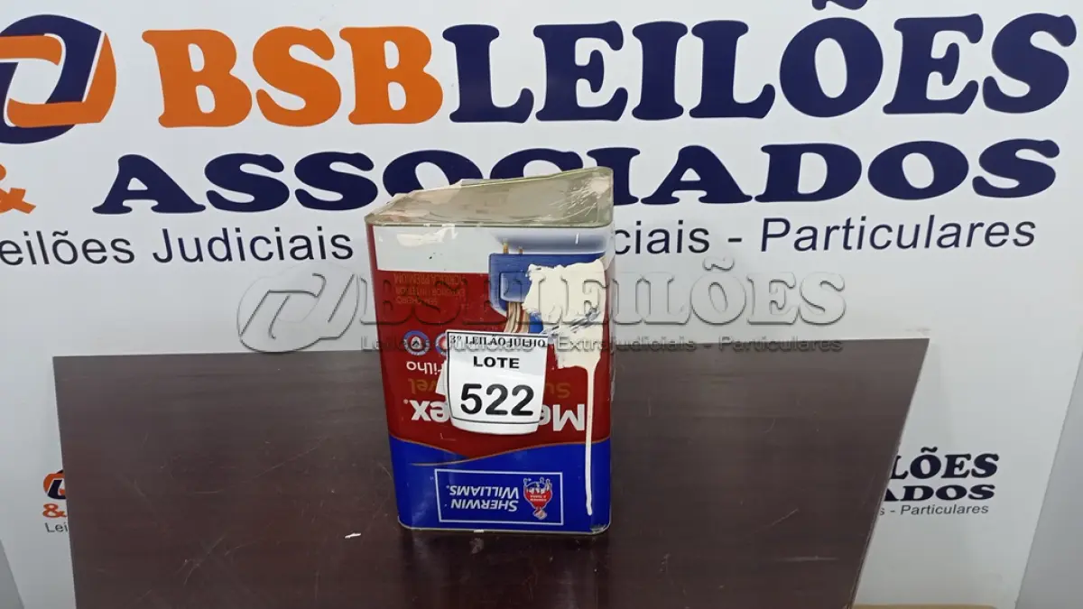 LOTE 522 - 01 LATA DE TINTA ACRÍLICA METALATEX SHERWIN-WILLIAMS 16L NA COR PALHA. (NO ESTADO) ATENÇÃO! FAZER A VISITAÇÃO ANTES DE ARREMATAR, NÃO SABEMOS SE FUNCIONA, LEILÃO NÃO TEM GARANTIA E NEM DEVOLUÇÃO, SUJEITO A POSSÍVEIS AVARIAS VISÍVEIS/OCULTAS E/OU AUSÊNCIA DE COMPONENTES.
