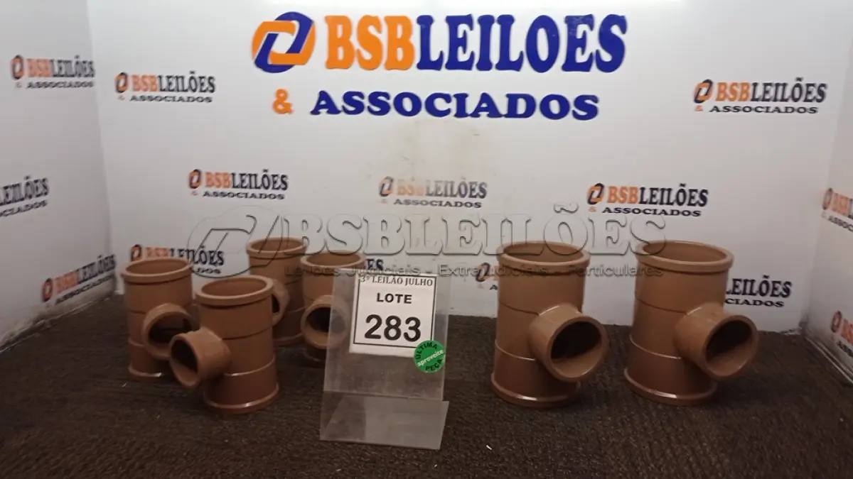 LOTE 283 - 04 CONEXÕES HIDRÁULICAS TÊ 85-60 E 02 TÊ 110-75 MARCA KRONA. (NO ESTADO) ATENÇÃO! FAZER A VISITAÇÃO ANTES DE ARREMATAR, NÃO SABEMOS SE FUNCIONA. LEILÃO NÃO TEM GARANTIA E NEM DEVOLUÇÃO, SUJEITO A POSSÍVEIS AVARIAS VISÍVEIS/OCULTAS E/OU AUSÊNCIA DE COMPONENTES.