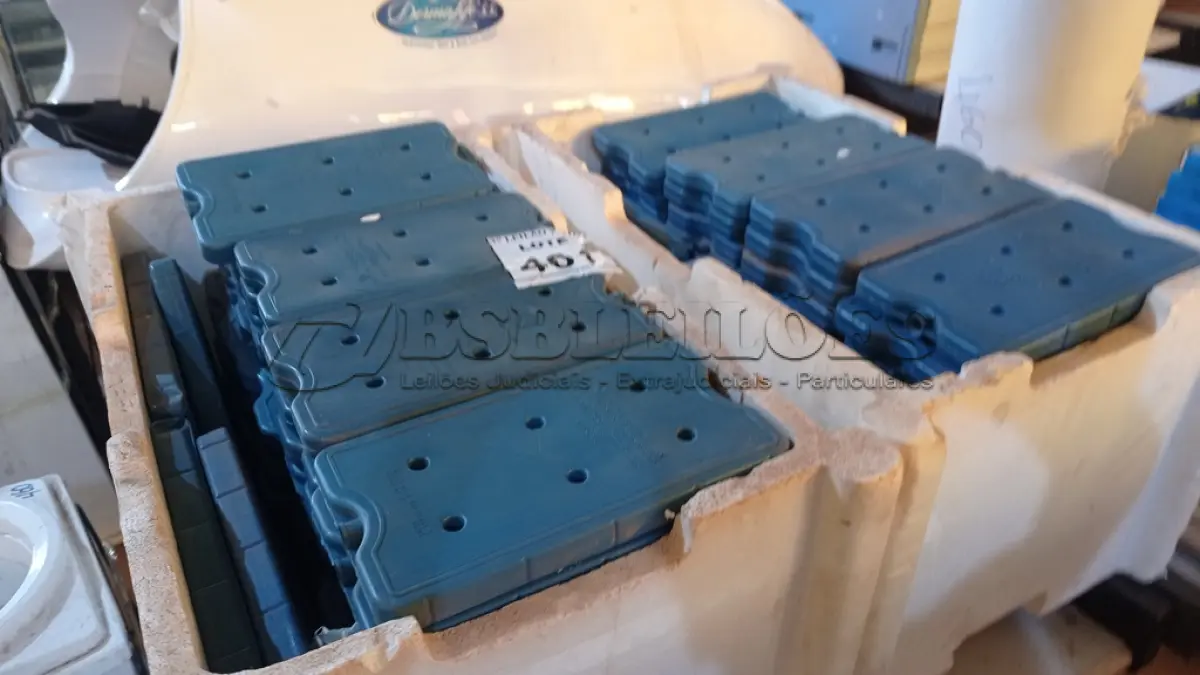 LOTE 461 - 01 LOTE COM GRANDE QUANTIDADE DE BOLSAS DE GELO ARTIFICIAL. (NO ESTADO) ATENÇÃO! FAZER A VISITAÇÃO ANTES DE ARREMATAR, NÃO SABEMOS SE FUNCIONA, LEILÃO NÃO TEM GARANTIA E NEM DEVOLUÇÃO, SUJEITO A POSSÍVEIS AVARIAS VISÍVEIS/OCULTAS E/OU AUSÊNCIA DE COMPONENTES.