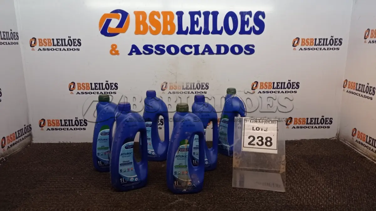 LOTE 238 - 06 ELEVADORES DE PH LÍQUIDO COM 1L CADA MARCA ATCLLOR. (NO ESTADO) ATENÇÃO! FAZER A VISITAÇÃO ANTES DE ARREMATAR, NÃO SABEMOS SE FUNCIONA, LEILÃO NÃO TEM GARANTIA E NEM DEVOLUÇÃO, SUJEITO A POSSÍVEIS AVARIAS VISÍVEIS/OCULTAS E/OU AUSÊNCIA DE COMPONENTES.