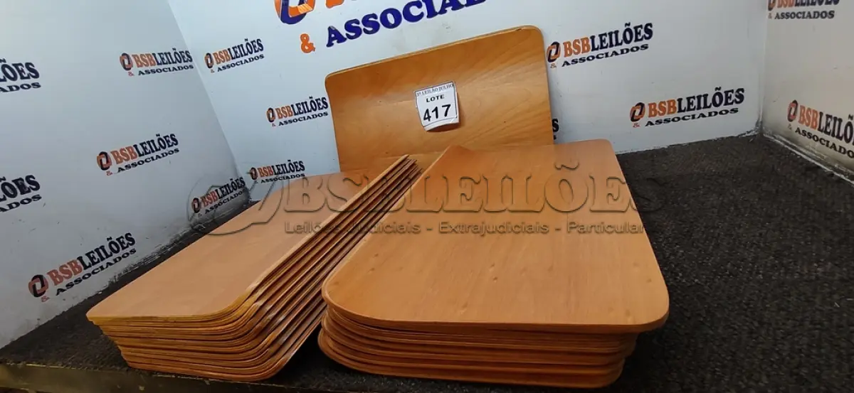 LOTE 417 - 20 PLACAS DE MADEIRAS. (NO ESTADO) ATENÇÃO! FAZER A VISITAÇÃO ANTES DE ARREMATAR, NÃO SABEMOS SE FUNCIONA, LEILÃO NÃO TEM GARANTIA E NEM DEVOLUÇÃO, SUJEITO A POSSÍVEIS AVARIAS VISÍVEIS/OCULTAS E/OU AUSÊNCIA DE COMPONENTES.