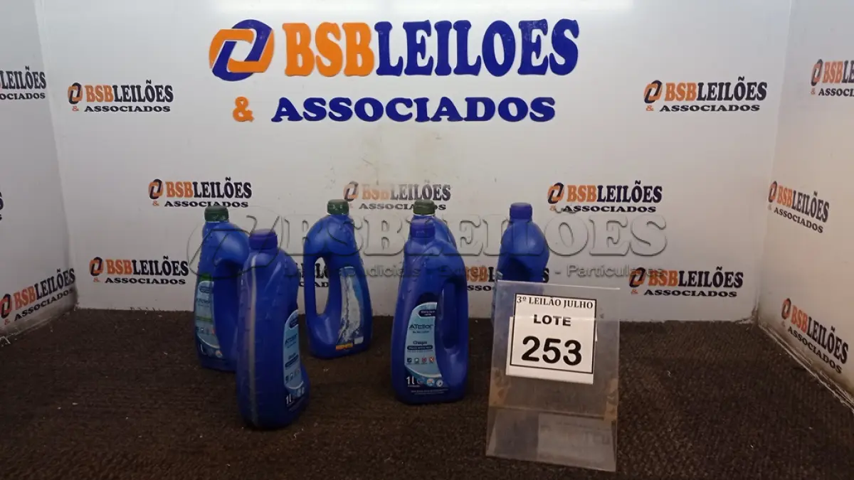 LOTE 253 - 06 ELEVADORES DE PH LIQUIDO COM 1L CADA MARCA ATCLLOR. (NO ESTADO) ATENÇÃO! FAZER A VISITAÇÃO ANTES DE ARREMATAR, NÃO SABEMOS SE FUNCIONA, LEILÃO NÃO TEM GARANTIA E NEM DEVOLUÇÃO, SUJEITO A POSSÍVEIS AVARIAS VISÍVEIS/OCULTAS E/OU AUSÊNCIA DE COMPONENTES.