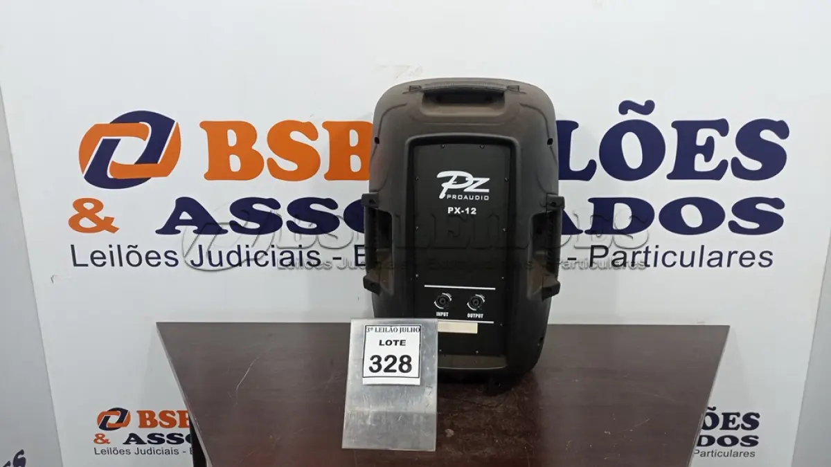LOTE 328 - 01 CAIXA DE SOM PASSIVA PX-12. (NO ESTADO) ATENÇÃO! FAZER A VISITAÇÃO ANTES DE ARREMATAR, NÃO SABEMOS SE FUNCIONA. LEILÃO NÃO TEM GARANTIA E NEM DEVOLUÇÃO, SUJEITO A POSSÍVEIS AVARIAS VISÍVEIS/OCULTAS E/OU AUSÊNCIA DE COMPONENTES.