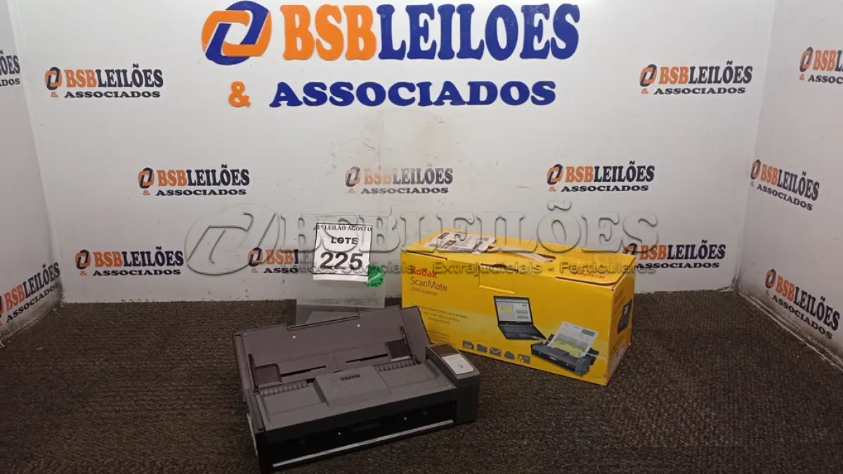 LOTE 225 - 01 SCANNER I940 MARCA KODAK. (NO ESTADO) ATENÇÃO! FAZER A VISITAÇÃO ANTES DE ARREMATAR, NÃO SABEMOS SE FUNCIONA, LEILÃO NÃO TEM GARANTIA E NEM DEVOLUÇÃO, SUJEITO A POSSÍVEIS AVARIAS VISÍVEIS/OCULTAS E/OU AUSÊNCIA DE COMPONENTES.