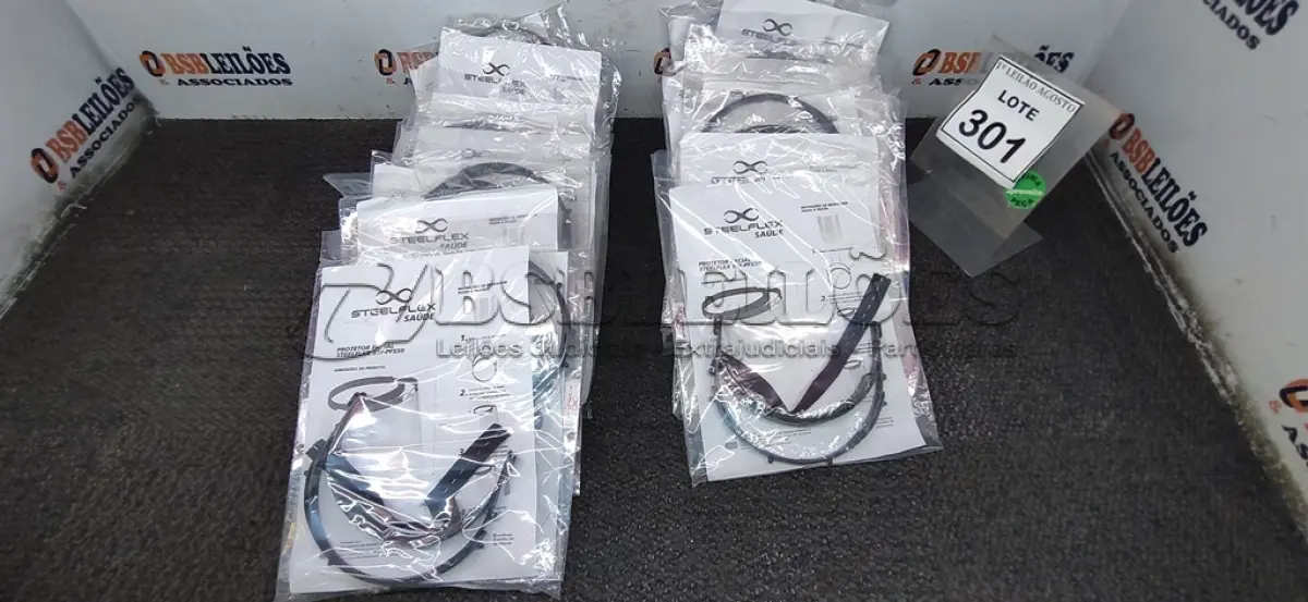 LOTE 301 - 25 PROTETORES FACIAL STEELFLEX STF-PFS50. (NO ESTADO) ATENÇÃO! FAZER A VISITAÇÃO ANTES DE ARREMATAR, NÃO SABEMOS SE FUNCIONA, LEILÃO NÃO TEM GARANTIA E NEM DEVOLUÇÃO, SUJEITO A POSSÍVEIS AVARIAS VISÍVEIS/OCULTAS E/OU AUSÊNCIA DE COMPONENTES.