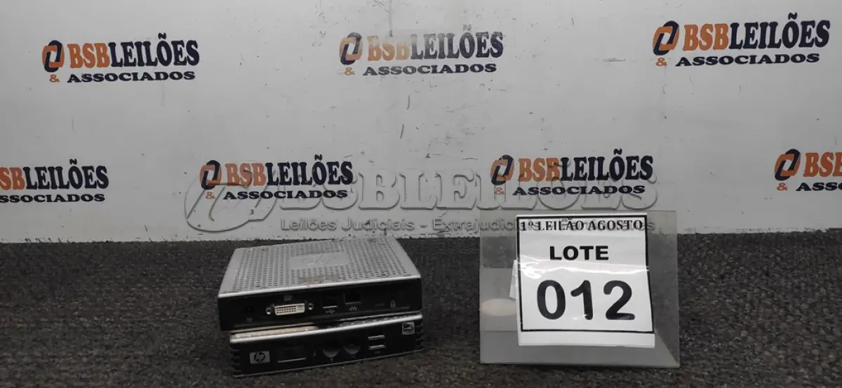 LOTE 012 - 02 MINIS PC MARCA HP. (NO ESTADO) ATENÇÃO! FAZER A VISITAÇÃO ANTES DE ARREMATAR, NÃO SABEMOS SE FUNCIONA. LEILÃO NÃO TEM GARANTIA E NEM DEVOLUÇÃO, SUJEITO A POSSÍVEIS AVARIAS VISÍVEIS/OCULTAS E/OU AUSÊNCIA DE COMPONENTES.