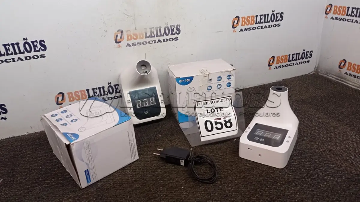 LOTE 058 - 02 TERMÔMETROS DIGITAIS INFRAVERMELHO. (NO ESTADO) ATENÇÃO! FAZER A VISITAÇÃO ANTES DE ARREMATAR, NÃO SABEMOS SE FUNCIONA. LEILÃO NÃO TEM GARANTIA E NEM DEVOLUÇÃO, SUJEITO A POSSÍVEIS AVARIAS VISÍVEIS/OCULTAS E/OU AUSÊNCIA DE COMPONENTES.