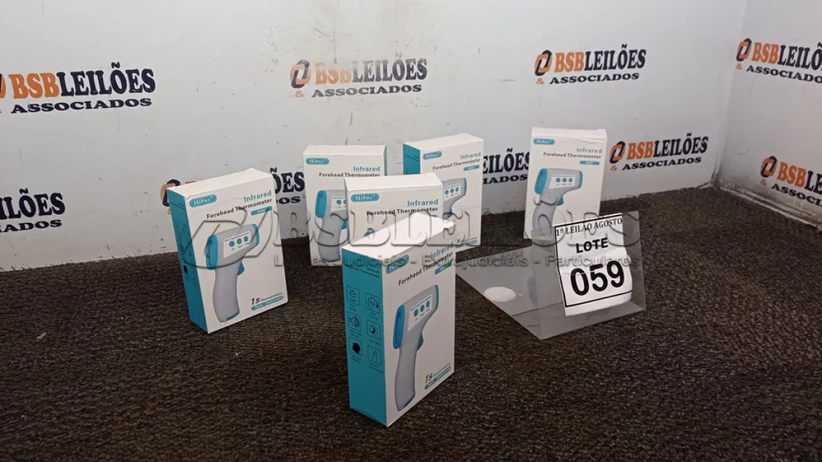 LOTE 059 - 06 TERMÔMETROS DIGITAIS INFRAVERMELHOS. (NO ESTADO) ATENÇÃO! FAZER A VISITAÇÃO ANTES DE ARREMATAR, NÃO SABEMOS SE FUNCIONA. LEILÃO NÃO TEM GARANTIA E NEM DEVOLUÇÃO, SUJEITO A POSSÍVEIS AVARIAS VISÍVEIS/OCULTAS E/OU AUSÊNCIA DE COMPONENTES.