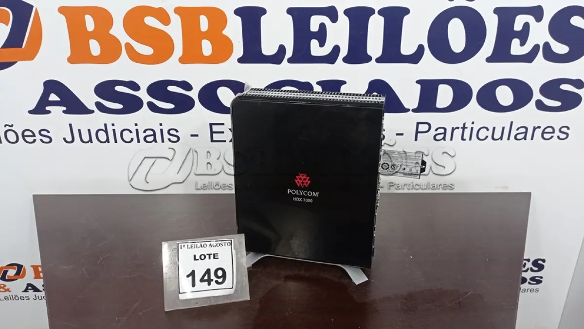 LOTE 149 - 01 HDX 7000 MARCA POLYCOM NA CAIXA. (NO ESTADO) ATENÇÃO! FAZER A VISITAÇÃO ANTES DE ARREMATAR, NÃO SABEMOS SE FUNCIONA. LEILÃO NÃO TEM GARANTIA E NEM DEVOLUÇÃO, SUJEITO A POSSÍVEIS AVARIAS VISÍVEIS/OCULTAS E/OU AUSÊNCIA DE COMPONENTES.
