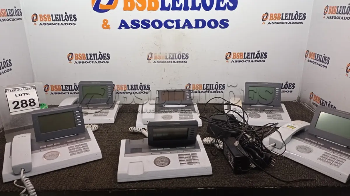 LOTE 288 - 06 APARELHOS DE TELEFONE UNIFLY. (NO ESTADO) ATENÇÃO! FAZER A VISITAÇÃO ANTES DE ARREMATAR, NÃO SABEMOS SE FUNCIONA, LEILÃO NÃO TEM GARANTIA E NEM DEVOLUÇÃO, SUJEITO A POSSÍVEIS AVARIAS VISÍVEIS/OCULTAS E/OU AUSÊNCIA DE COMPONENTES.
