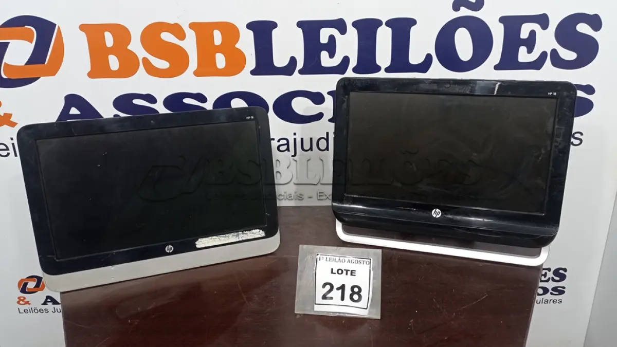 LOTE 218 - 02 ALL IN ONE. (NO ESTADO) ATENÇÃO! FAZER A VISITAÇÃO ANTES DE ARREMATAR, NÃO SABEMOS SE FUNCIONA, LEILÃO NÃO TEM GARANTIA E NEM DEVOLUÇÃO, SUJEITO A POSSÍVEIS AVARIAS VISÍVEIS/OCULTAS E/OU AUSÊNCIA DE COMPONENTES.