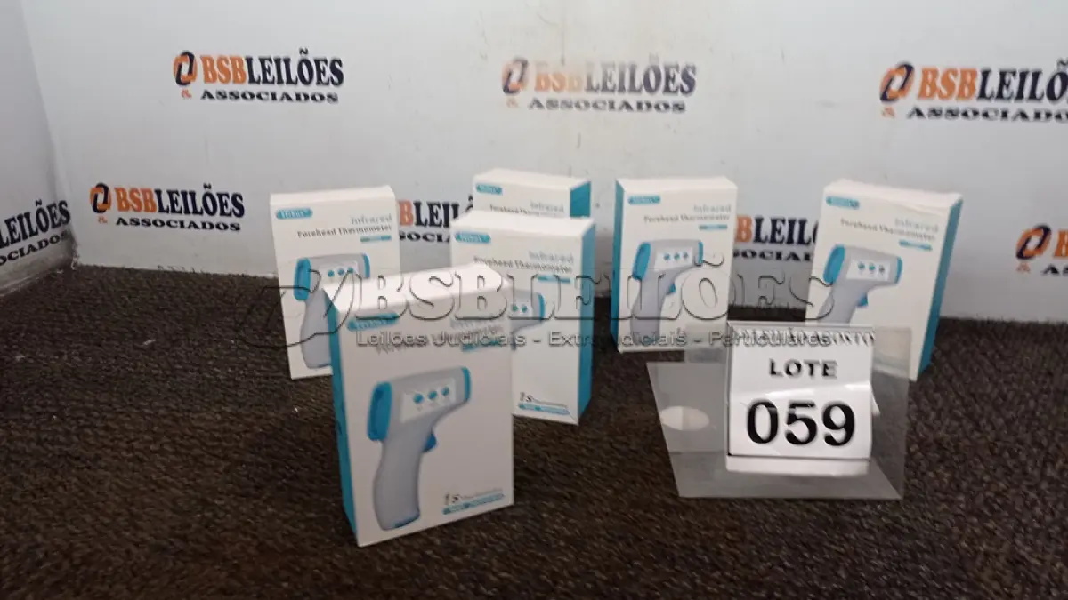 LOTE 059 - 06 TERMÔMETROS DIGITAIS INFRAVERMELHOS. (NO ESTADO) ATENÇÃO! FAZER A VISITAÇÃO ANTES DE ARREMATAR, NÃO SABEMOS SE FUNCIONA. LEILÃO NÃO TEM GARANTIA E NEM DEVOLUÇÃO, SUJEITO A POSSÍVEIS AVARIAS VISÍVEIS/OCULTAS E/OU AUSÊNCIA DE COMPONENTES.