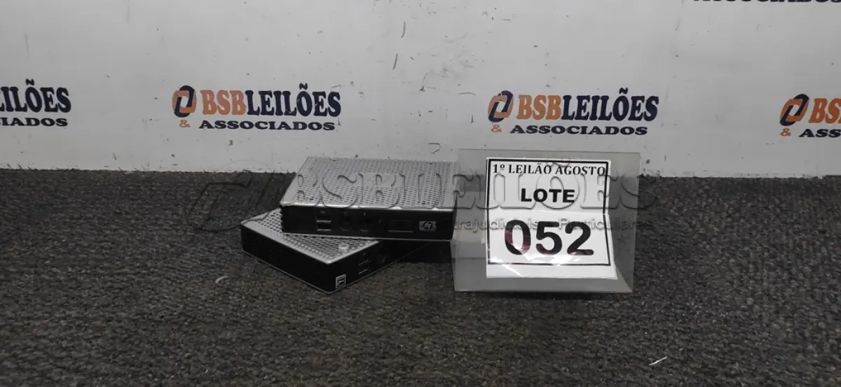 LOTE 052 - 02 MINIS PC MARCA HP. (NO ESTADO) ATENÇÃO! FAZER A VISITAÇÃO ANTES DE ARREMATAR, NÃO SABEMOS SE FUNCIONA. LEILÃO NÃO TEM GARANTIA E NEM DEVOLUÇÃO, SUJEITO A POSSÍVEIS AVARIAS VISÍVEIS/OCULTAS E/OU AUSÊNCIA DE COMPONENTES.