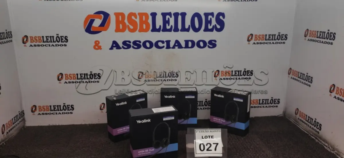 LOTE 027 - 04 HEADSET COM MICROFONE MARCA YEALINK. (NO ESTADO) ATENÇÃO! FAZER A VISITAÇÃO ANTES DE ARREMATAR, NÃO SABEMOS SE FUNCIONA. LEILÃO NÃO TEM GARANTIA E NEM DEVOLUÇÃO, SUJEITO A POSSÍVEIS AVARIAS VISÍVEIS/OCULTAS E/OU AUSÊNCIA DE COMPONENTES.