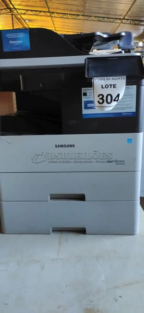 LOTE 304 - 01 IMPRESSORA MULTIFUNCIONAL MODELO M5360RX MARCA SAMSUNG. (NO ESTADO) ATENÇÃO! FAZER A VISITAÇÃO ANTES DE ARREMATAR, NÃO SABEMOS SE FUNCIONA, LEILÃO NÃO TEM GARANTIA E NEM DEVOLUÇÃO, SUJEITO A POSSÍVEIS AVARIAS VISÍVEIS/OCULTAS E/OU AUSÊNCIA DE COMPONENTES.