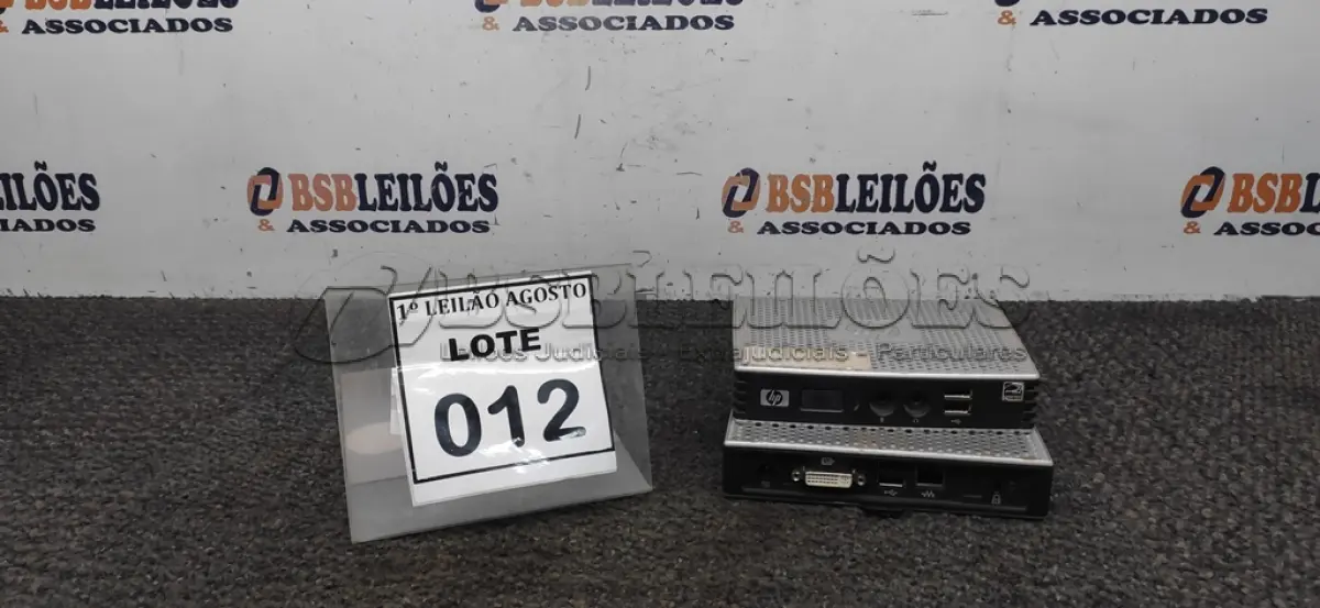 LOTE 012 - 02 MINIS PC MARCA HP. (NO ESTADO) ATENÇÃO! FAZER A VISITAÇÃO ANTES DE ARREMATAR, NÃO SABEMOS SE FUNCIONA. LEILÃO NÃO TEM GARANTIA E NEM DEVOLUÇÃO, SUJEITO A POSSÍVEIS AVARIAS VISÍVEIS/OCULTAS E/OU AUSÊNCIA DE COMPONENTES.