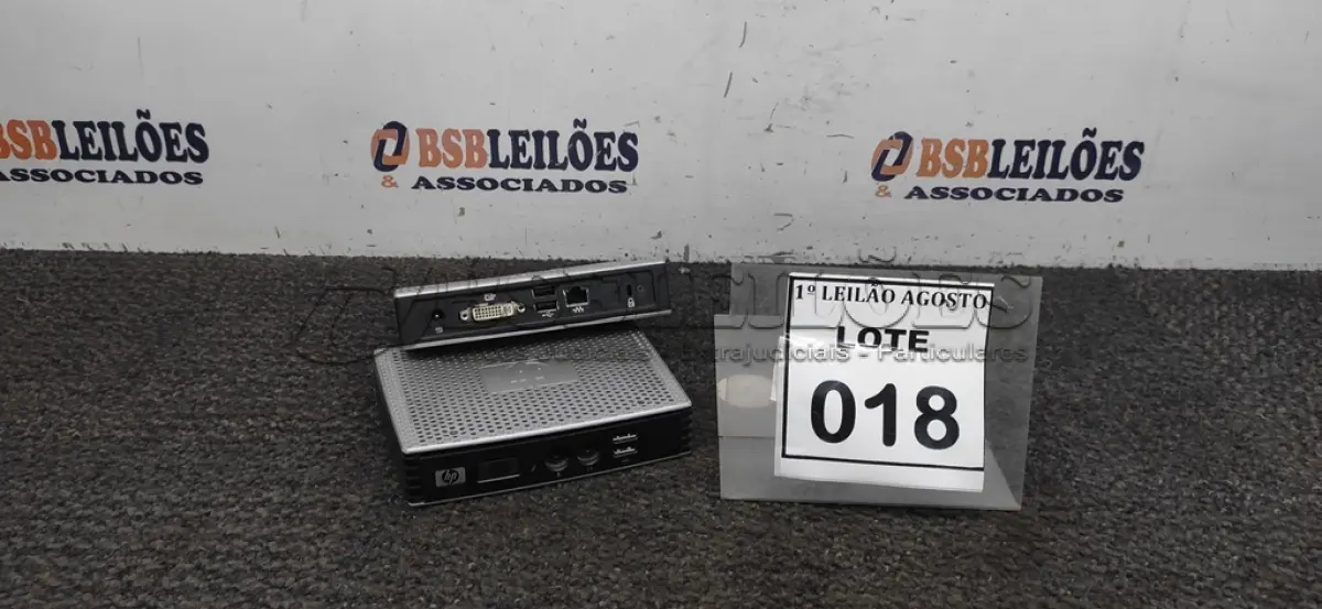 LOTE 018 - 02 MINIS PC MARCA HP. (NO ESTADO) ATENÇÃO! FAZER A VISITAÇÃO ANTES DE ARREMATAR, NÃO SABEMOS SE FUNCIONA. LEILÃO NÃO TEM GARANTIA E NEM DEVOLUÇÃO, SUJEITO A POSSÍVEIS AVARIAS VISÍVEIS/OCULTAS E/OU AUSÊNCIA DE COMPONENTES.
