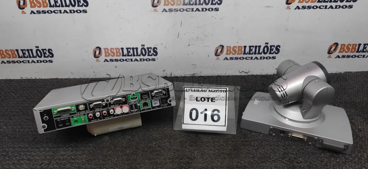 LOTE 016 - 01 SISTEMA DE VIDEOCONFERÊNCIA COM CÂMERA MARCA SONNY. (NO ESTADO) ATENÇÃO! FAZER A VISITAÇÃO ANTES DE ARREMATAR, NÃO SABEMOS SE FUNCIONA. LEILÃO NÃO TEM GARANTIA E NEM DEVOLUÇÃO, SUJEITO A POSSÍVEIS AVARIAS VISÍVEIS/OCULTAS E/OU AUSÊNCIA DE COMPONENTES.