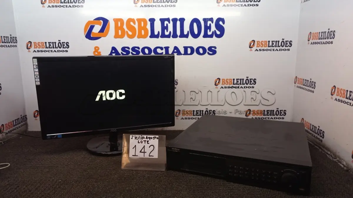 LOTE 142 - 01 MONITOR MARCA AOC E 01 DVR INTELBRAS VD 16M 480 16 CANAIS. (NO ESTADO) ATENÇÃO! FAZER A VISITAÇÃO ANTES DE ARREMATAR, NÃO SABEMOS SE FUNCIONA. LEILÃO NÃO TEM GARANTIA E NEM DEVOLUÇÃO, SUJEITO A POSSÍVEIS AVARIAS VISÍVEIS/OCULTAS E/OU AUSÊNCIA DE COMPONENTES.