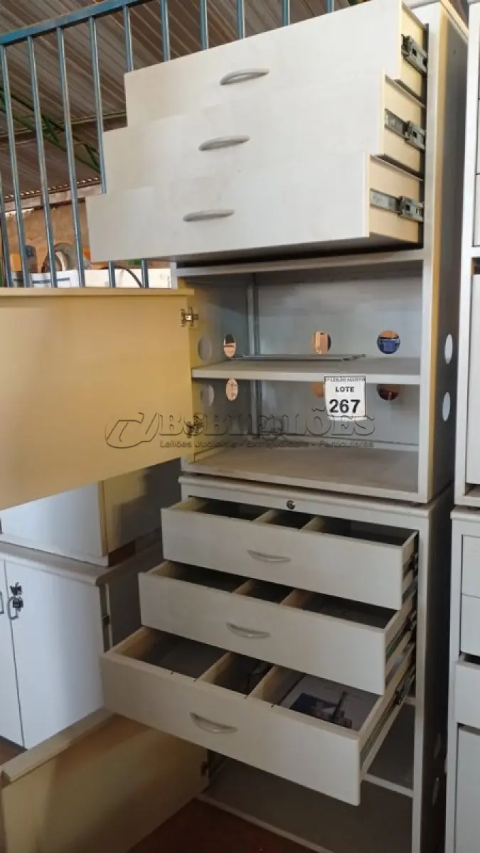 LOTE 267 - 02 ARMÁRIOS BAIXO COM 03 GAVETAS. (NO ESTADO) ATENÇÃO! FAZER A VISITAÇÃO ANTES DE ARREMATAR, NÃO SABEMOS SE FUNCIONA. LEILÃO NÃO TEM GARANTIA E NEM DEVOLUÇÃO, SUJEITO A POSSÍVEIS AVARIAS VISÍVEIS/OCULTAS E/OU AUSÊNCIA DE COMPONENTES.