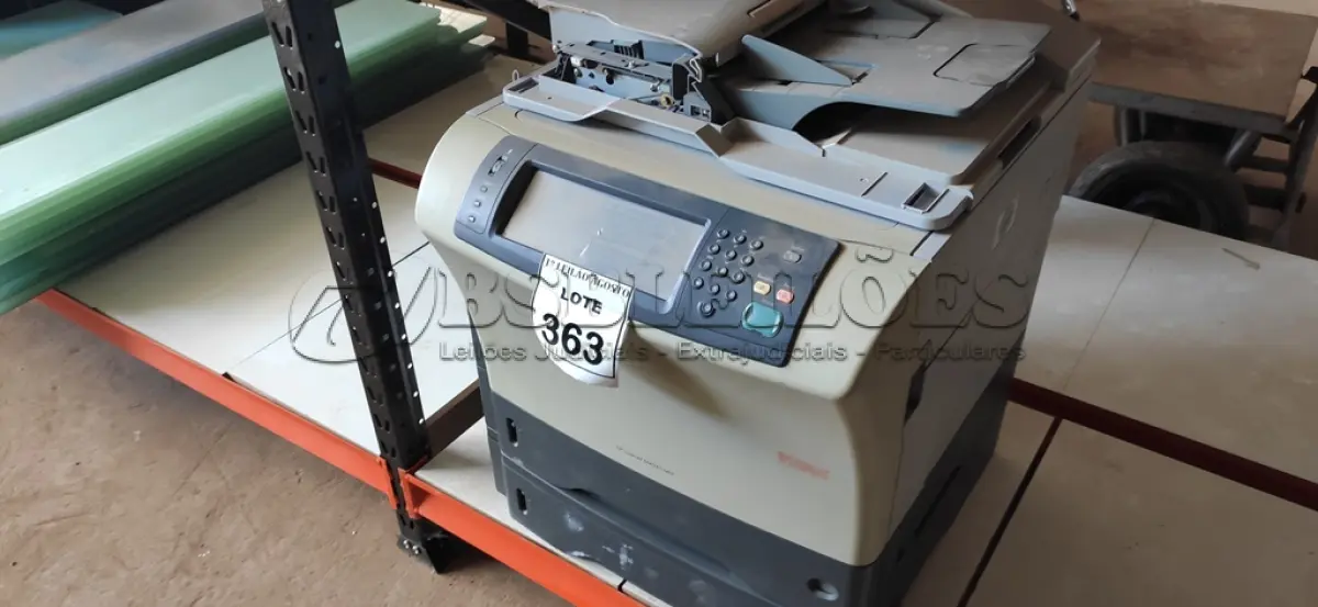 LOTE 363 - 01 IMPRESSORA MULTIFUNCIONAL MODELO LASERJET M4345 MFP MARCA HP. (NO ESTADO) ATENÇÃO! FAZER A VISITAÇÃO ANTES DE ARREMATAR, NÃO SABEMOS SE FUNCIONA, LEILÃO NÃO TEM GARANTIA E NEM DEVOLUÇÃO, SUJEITO A POSSÍVEIS AVARIAS VISÍVEIS/OCULTAS E/OU AUSÊNCIA DE COMPONENTES.