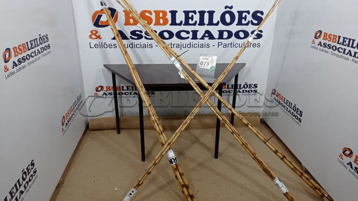 LOTE 073 - 20 VARAS DE BAMBU. (NO ESTADO) ATENÇÃO! FAZER A VISITAÇÃO ANTES DE ARREMATAR, NÃO SABEMOS SE FUNCIONA, LEILÃO NÃO TEM GARANTIA E NEM DEVOLUÇÃO, SUJEITO A POSSÍVEIS AVARIAS VISÍVEIS/OCULTAS E/OU AUSÊNCIA DE COMPONENTES.