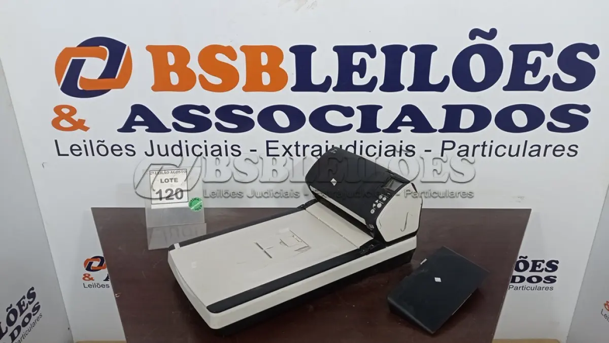 LOTE 120 - 01 SCANNER MODELO FI-7280 MARCA FUJITSU. (NO ESTADO) ATENÇÃO! FAZER A VISITAÇÃO ANTES DE ARREMATAR, NÃO SABEMOS SE FUNCIONA. LEILÃO NÃO TEM GARANTIA E NEM DEVOLUÇÃO, SUJEITO A POSSÍVEIS AVARIAS VISÍVEIS/OCULTAS E/OU AUSÊNCIA DE COMPONENTES.