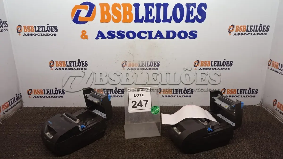 LOTE 247 - 02 IMPRESSORAS DE ETIQUETAS MARCA DIEBOLD. (NO ESTADO) ATENÇÃO! FAZER A VISITAÇÃO ANTES DE ARREMATAR, NÃO SABEMOS SE FUNCIONA, LEILÃO NÃO TEM GARANTIA E NEM DEVOLUÇÃO, SUJEITO A POSSÍVEIS AVARIAS VISÍVEIS/OCULTAS E/OU AUSÊNCIA DE COMPONENTES.