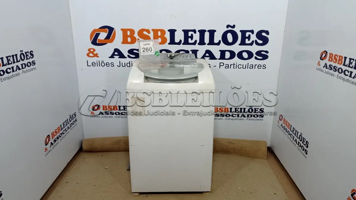 LOTE 260 - 01 MÁQUINA DE LAVAR 11KG 220V MARCA BRASTEMP. (NO ESTADO) ATENÇÃO! FAZER A VISITAÇÃO ANTES DE ARREMATAR, NÃO SABEMOS SE FUNCIONA. LEILÃO NÃO TEM GARANTIA E NEM DEVOLUÇÃO, SUJEITO A POSSÍVEIS AVARIAS VISÍVEIS/OCULTAS E/OU AUSÊNCIA DE COMPONENTES.