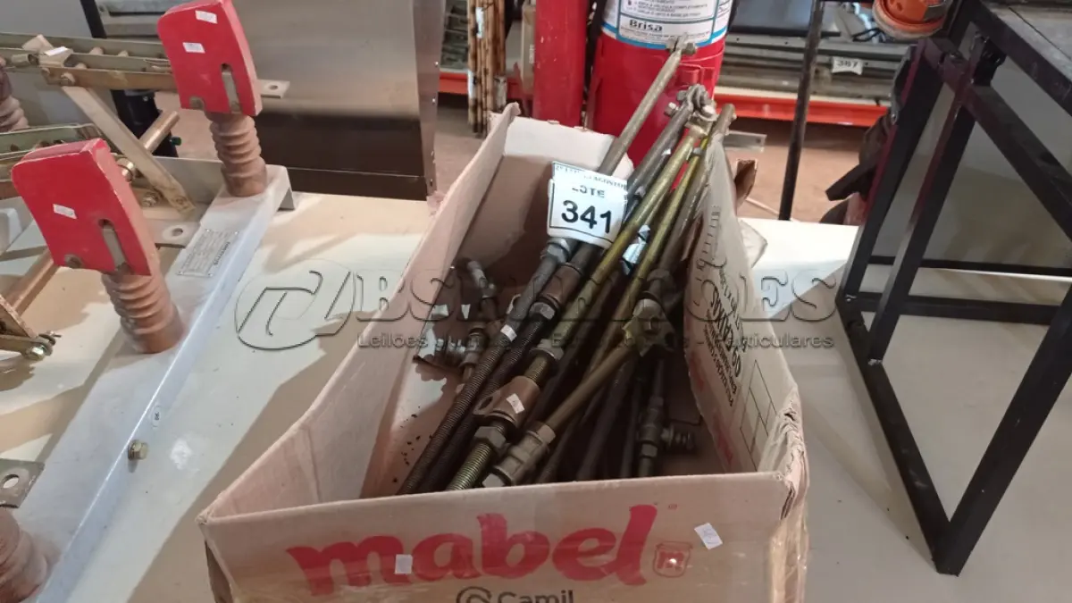 LOTE 341 - 01 LOTE COM VÁRIAS HASTES ROSQUEADAS. (NO ESTADO) ATENÇÃO! FAZER A VISITAÇÃO ANTES DE ARREMATAR, NÃO SABEMOS SE FUNCIONA. LEILÃO NÃO TEM GARANTIA E NEM DEVOLUÇÃO, SUJEITO A POSSÍVEIS AVARIAS VISÍVEIS/OCULTAS E/OU AUSÊNCIA DE COMPONENTES.