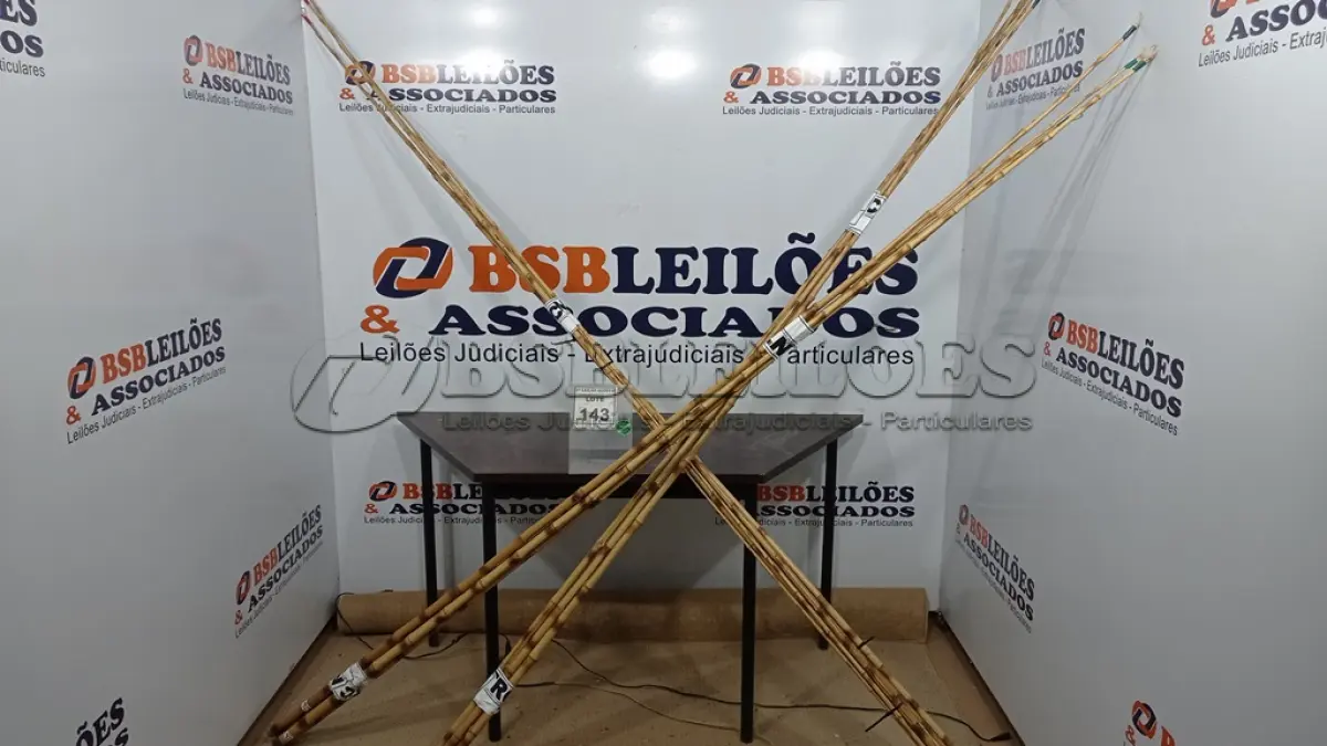 LOTE 143 - 20 VARAS DE BAMBU. (NO ESTADO) ATENÇÃO! FAZER A VISITAÇÃO ANTES DE ARREMATAR, NÃO SABEMOS SE FUNCIONA. LEILÃO NÃO TEM GARANTIA E NEM DEVOLUÇÃO, SUJEITO A POSSÍVEIS AVARIAS VISÍVEIS/OCULTAS E/OU AUSÊNCIA DE COMPONENTES.