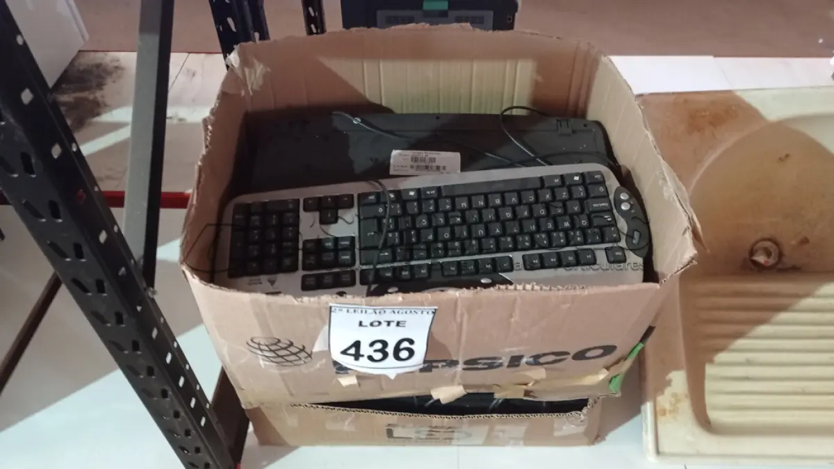 LOTE 436 - 01 LOTE COM GRANDE QUANTIDADE DE TECLADOS PARA PC MODELOS DIVERSOS. (NO ESTADO) ATENÇÃO! FAZER A VISITAÇÃO ANTES DE ARREMATAR, NÃO SABEMOS SE FUNCIONA, LEILÃO NÃO TEM GARANTIA E NEM DEVOLUÇÃO, SUJEITO A POSSÍVEIS AVARIAS VISÍVEIS/OCULTAS E/OU AUSÊNCIA DE COMPONENTES.