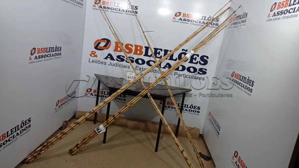 LOTE 165 - 20 VARAS DE BAMBU. (NO ESTADO) ATENÇÃO! FAZER A VISITAÇÃO ANTES DE ARREMATAR, NÃO SABEMOS SE FUNCIONA. LEILÃO NÃO TEM GARANTIA E NEM DEVOLUÇÃO, SUJEITO A POSSÍVEIS AVARIAS VISÍVEIS/OCULTAS E/OU AUSÊNCIA DE COMPONENTES.